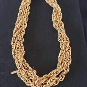 VINTAGE MONET GOLD TONE CHAIN LINK NECKLACE 54 INCHES